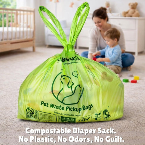 100% (120 D6400 (120 Compostable XL Pet Waste Bag ct.) Plant-Based Biodegradable Cat Litter Poop Bags Doggy Poop Bags