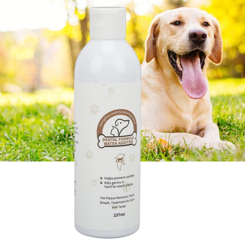 237ML Pet Mouthwash Dogs and Cats Oral Cleansing Water Pet Dental Care Solution for Bad Breath and Tartar