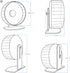 Niteangel Super-Silent Hamster Exercise Wheel, Quiet Spinner with Adjustable Stand for Small Animals (S, Transparent)