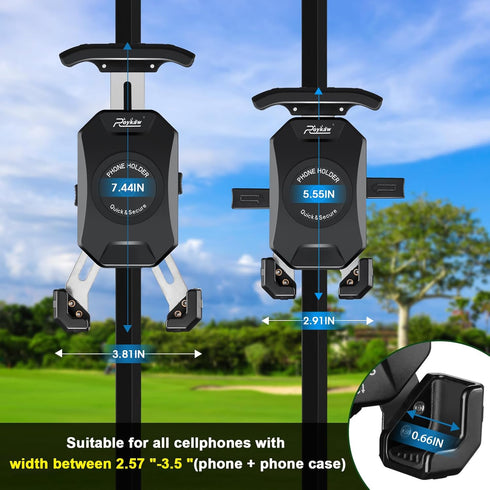 Roykaw Golf Cart Magnetic Phone Holder Mount, Compatible with EZGO/Club Car/Yamaha, Ultra Strength Magnet