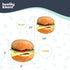 Huxley & Kent Plush Dog Toy - Hamburger, Large, Cute, Funny & Tough with Squeaker for Small & Large Dogs