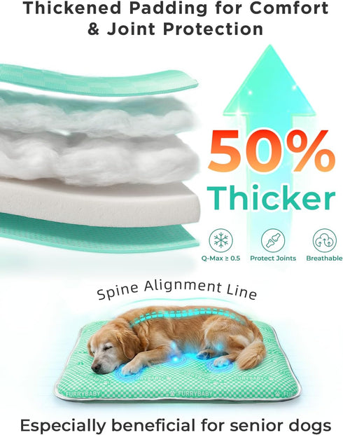 24 18 PCM furrybaby Dog Cooling Mat, * Cooling Mat for Dogs, Cats, Cooling Pad with Tech, Endothermic Color-Changing