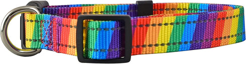 Native Pup Reflective Dog Collars (Large, Rainbow)
