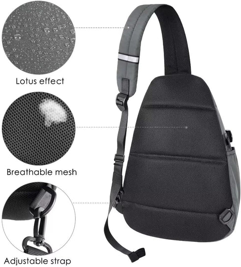 TITECOUGO Sling Bag Crossbody Shoulder Outdoor Travel Hiking Backpack for Women & Men