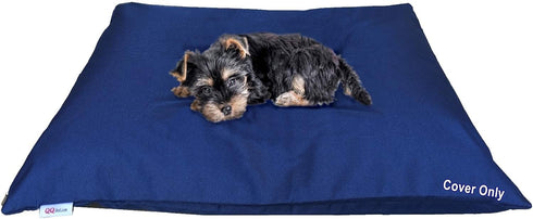 DIY Pet Bed Pillow Duvet Waterproof Cover for Dog or Cat, Medium (37"X29", Vibrant Navy Blue, Cover Only)