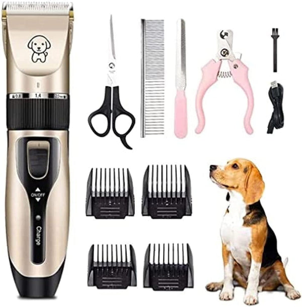 KRASS Cordless Rechargeable Persian Cat Trimmer Electric Silent Cat Trimmer with 4 Combs