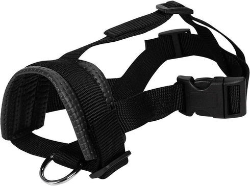 Head Strap Dog Muzzle Prevent from Taking Off by Paws for Small, Medium, and Large Dogs (XL/Black)
