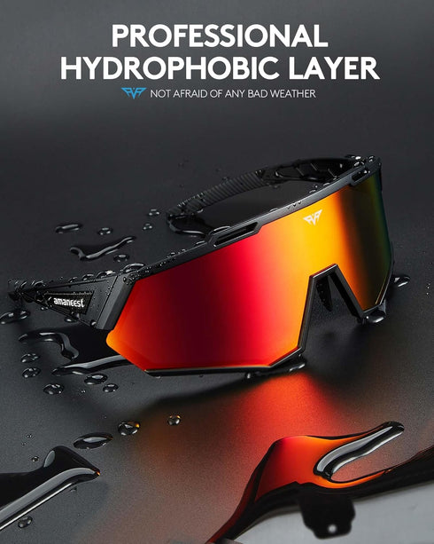 UV Protection Cycling Sunglasses for Men and Women, Impact Resistance Z87.1 for Construction