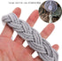 Pro Bamboo Kitchen 23.62x1.37in Hermit Crab Climbing Rope Hook Sucker Grey Braided Wool Reptile Swing Habitat