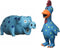 Multipet Latex Grunting Toy Bundle Color:Goblet Pig and Globken Chicken