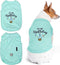 Parisian Pet Dog T-Shirt - 'It's My Birthday' Embroidered Sleeveless Shirt, Blue Tee for Medium Dogs, M