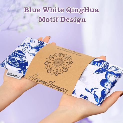 Hihealer 2-Pack Lavender Silk Eye Pillow, Relaxation Gift for Women, Weighted Eye Mask for Meditation