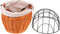 GANAZONO Rattan Woven Bike Basket Front Carrier with Pet Cage Liner, 32X27X21Cm