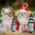 Bonne et Filou Wine Bottle Plush Squeaky Dog Toy (Bark'gundy Red Whine, 1 Large Size) for Small and Medium Dogs