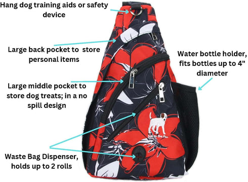 Dog Treat Pouches for Training, Hands-Free Leash & Training Bag with Treat Pouch, Poop Bag Holder, Squeaker