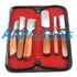 AAProTools Trimmer Set 6 Dog Grooming Coat Stripping Knife Stripper Tool Wooded Handle Stripping Knives of in Stainless