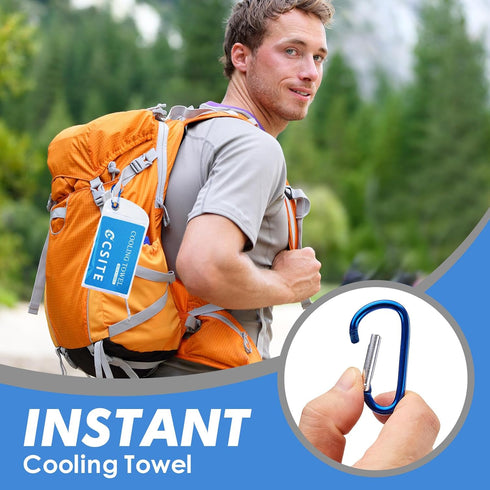 6 Pack 47x12 Inch CSITE Cooling Towels for Neck and Face - Ice Cold Microfiber Towels, Soft & Breathable Cooling Towel