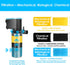 AquaMiracle Fish Tank Filter Replacement Sponges, Aquarium Filter Replacement Parts, Including 2 x Fine Sponge, 2 x Coarse Sponge & 4 x Carbonized Sponge