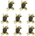 8Pcs 13cm Artificial Crab Bait Simulation Crab Soft Lure Fishing Bait with Hooks for Freshwater Saltwater (Green Brown)