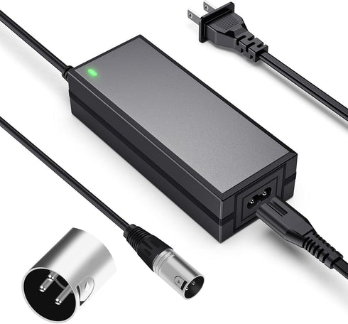 nvmw 24V 2A 3-pin Electric Scooter Battery Charger, Suitable for Go Go Elite Traveler, Pride Mobility, Jazzy Electric