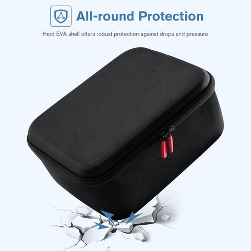 ProCase Large Hard Case for Multiple Ski Goggles, Travel Carrying Snow Goggles Bag Cover with Extra Lens Storage -Black