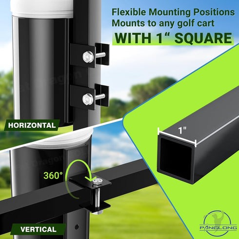 Golf Cart Sand Bottle with Holder, No-Drilling Universal Sand Bottle for Club Car, EZGO, Yamaha