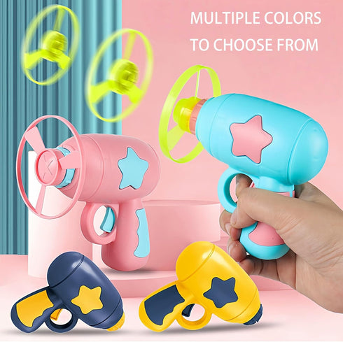 1 5 Flying Cat Toys, Interactive Cat Fetch Toy with Light Up Spinning Tops, and Flying Propellers, Flying dis Toy