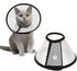 Depets Adjustable Recovery Pet Cone E-Collar for Cats, Puppy, Rabbit - Plastic Elizabeth Collar