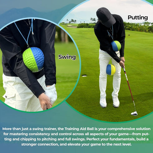 Cusprtm Golf Training Aid Ball for Impact Precision & Consistent Swings - Master Body Connection to Fix Slicing
