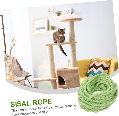 Cat Scratch Pad, Natural Jute Rope for DIY Cat Tree, Replacement Rope for Scratching Post