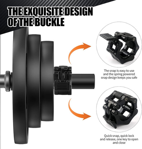 GreenBean 2PCS Olympic Adapter Sleeve 11.8" with Olympic Barbell Clamps, Converts 1" to 2" Weight Plate