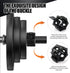 GreenBean 2PCS Olympic Adapter Sleeve 11.8" with Olympic Barbell Clamps, Converts 1" to 2" Weight Plate