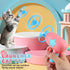 Generic 2PCS Set,Cat Cat Fetch Disc Launcher Toy with Colorful Flying Propellers Playing Tracking LED Spinning Top