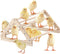 GINTUTO Wooden Chick Perch Stand, Pine Chicks Roosting Bar, Jungle Gym Perch Toys