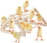 GINTUTO Wooden Chick Perch Stand, Pine Chicks Roosting Bar, Jungle Gym Perch Toys