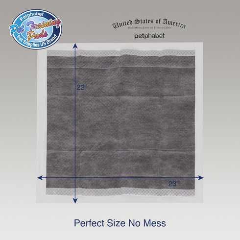 (100 Pack, 22"x23") Petphabet Puppy Dog Training Potty Pads Absorbent Pet Pee Pads for Puppy Housebreaking