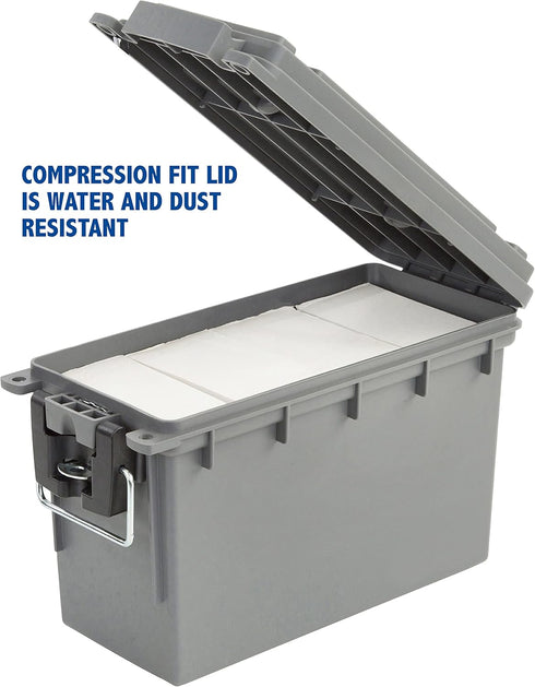 Sheffield 12628 Field Box, Water Resistant Ammo Storage Box, Tamper-Proof Locking Ammo Can, Stackable, Made in The