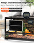 MQ Reptile Terrarium Heat Pad with LCD Digital Aquarium Thermometer, 5.5 x 6in Power Adjustment Heater Mat