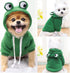 ChezAbbey Dog Hoodies, Pet Frog Clothes Outfit for Cold Weather, Doggie Hooded Sweatshirts for Small Medium Dogs