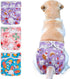 3 Pack Pet Soft Female Dog Diapers, Washable Dog Diapers Female for Dogs in Heat Reusable Dogs Period Panties, Puppy