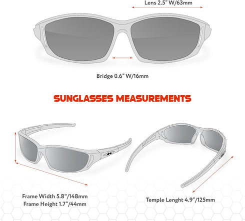 Polarized Sports Sunglasses for Men, UV400 Baseball Running Cycling Golf Glasses for Outdoor Use