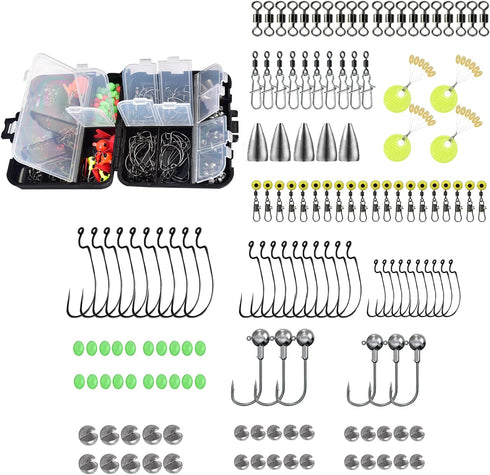 Fishing Pole Combo Set, 2.1m/6.89ft with 145pcs Fishing Accessories Kit, Collapsible Rods & Spinning Reel