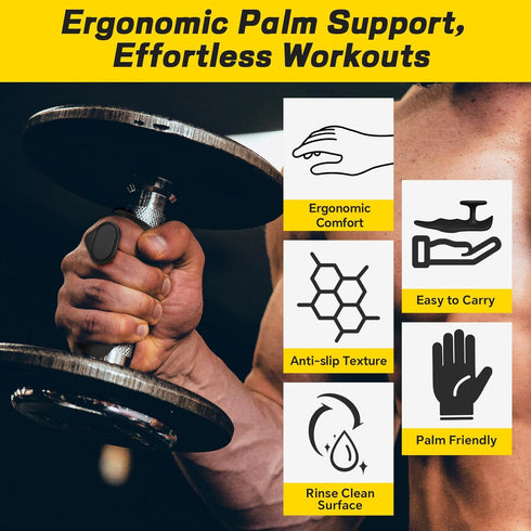 HUAFA Anti-Slip Workout Grips, Gym Grips Weight Lifting Grips Pads, Ergonomics Weight Lifting Gloves for Men Women
