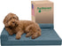 Furhaven Orthopedic Dog Bed for Large/Medium Dogs, Removable Bolsters & Washable Cover, Pinsonic Quilted Paw, Bluestone