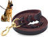Genuine Leather Dog Leash, Heavy Duty Training Leashes for Large and Medium Dogs, 4FT / 5FT / 6FT Long, Black and Brown