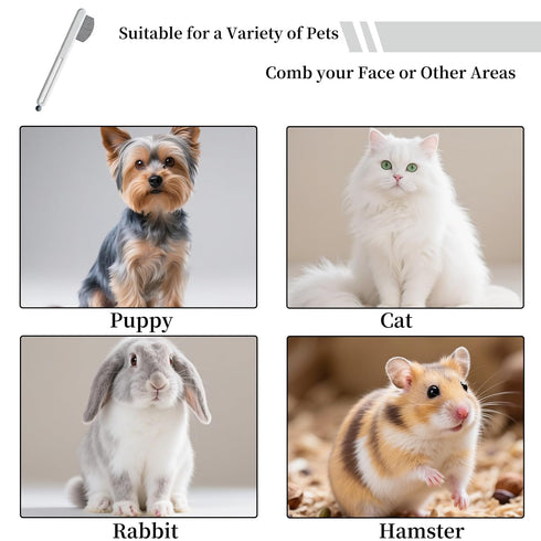 Precision Tear Stain Comb for Small Dogs Cats Face Eye Gunk Removal Tool Fit Yorkie, Shih Tzu, Maltese, Maltipoo