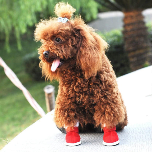 URBEST 2 Pairs Santa Red Christmas Puppy Shoes Boots, 5#
