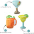 FRINGE STUDIO Pet Toy Set, Small Dog Toy Cocktails, 3 Pieces (289412)