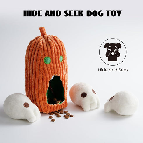 Nocciola 4 PCS Small Dog Toys, Durable Plush Toys for Small Medium Dogs, Funny Squeaky Toys for Boredom