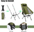 SUNNYFEEL High Back Camping Chair with Pillow, Heavy Duty Portable Folding Chair with Breathable Mesh, Sturdy Aluminum